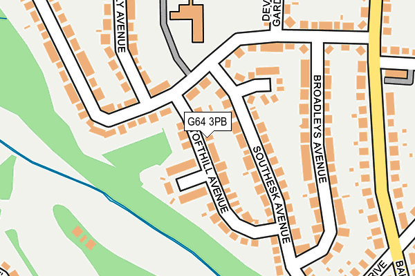 G64 3PB map - OS OpenMap – Local (Ordnance Survey)