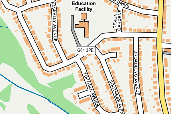 G64 3PE map - OS OpenMap – Local (Ordnance Survey)