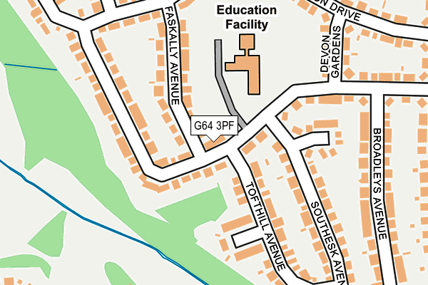 G64 3PF map - OS OpenMap – Local (Ordnance Survey)