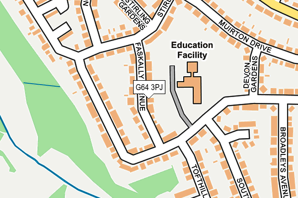 G64 3PJ map - OS OpenMap – Local (Ordnance Survey)