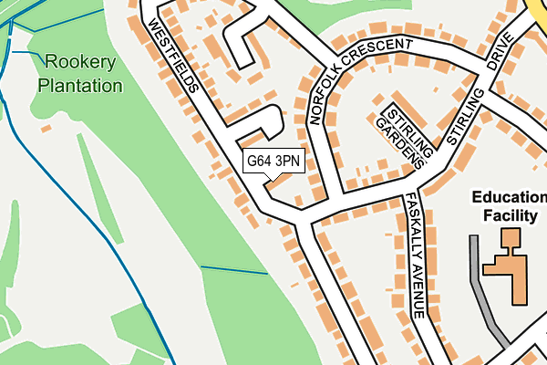 G64 3PN map - OS OpenMap – Local (Ordnance Survey)