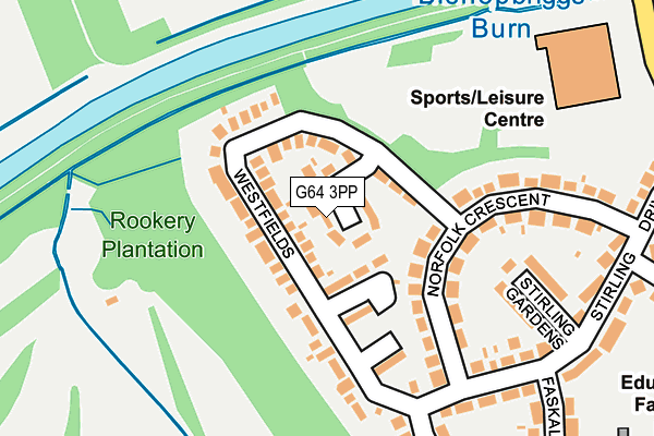 G64 3PP map - OS OpenMap – Local (Ordnance Survey)