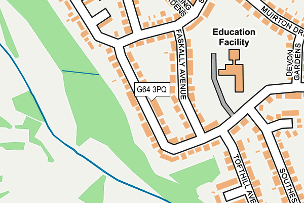 G64 3PQ map - OS OpenMap – Local (Ordnance Survey)