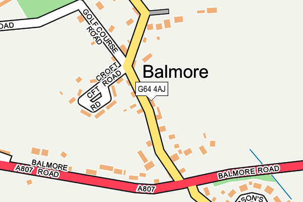 G64 4AJ map - OS OpenMap – Local (Ordnance Survey)