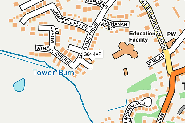 G64 4AP map - OS OpenMap – Local (Ordnance Survey)