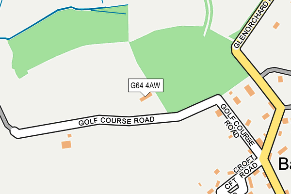 G64 4AW map - OS OpenMap – Local (Ordnance Survey)