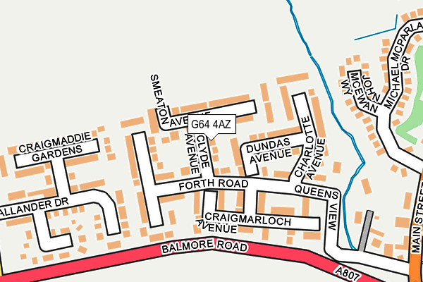 G64 4AZ map - OS OpenMap – Local (Ordnance Survey)