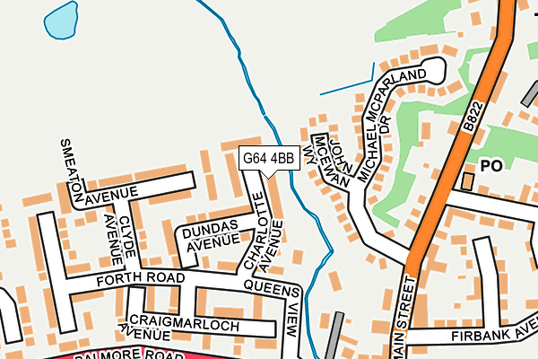 G64 4BB map - OS OpenMap – Local (Ordnance Survey)
