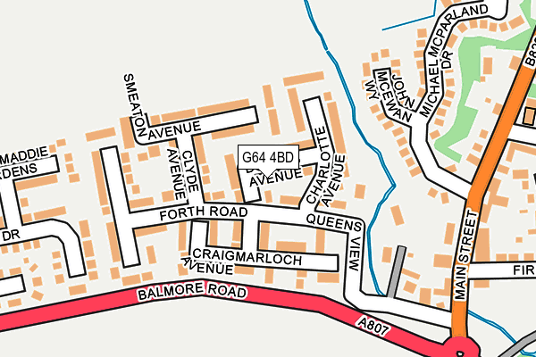 G64 4BD map - OS OpenMap – Local (Ordnance Survey)