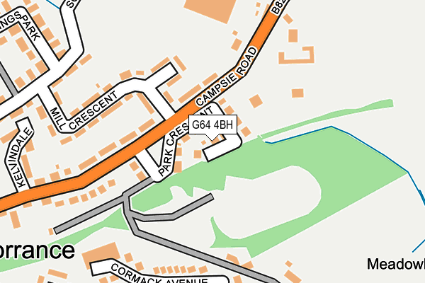G64 4BH map - OS OpenMap – Local (Ordnance Survey)
