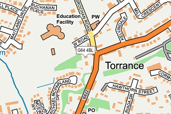 G64 4BL map - OS OpenMap – Local (Ordnance Survey)