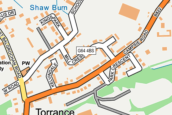 G64 4BS map - OS OpenMap – Local (Ordnance Survey)