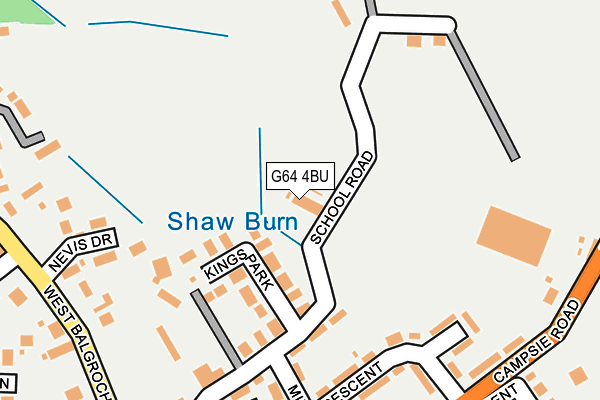 G64 4BU map - OS OpenMap – Local (Ordnance Survey)