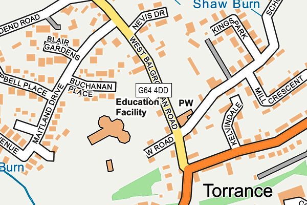 G64 4DD map - OS OpenMap – Local (Ordnance Survey)