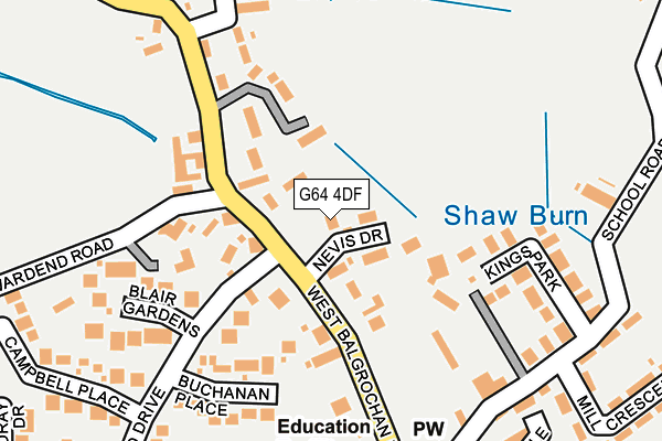 G64 4DF map - OS OpenMap – Local (Ordnance Survey)