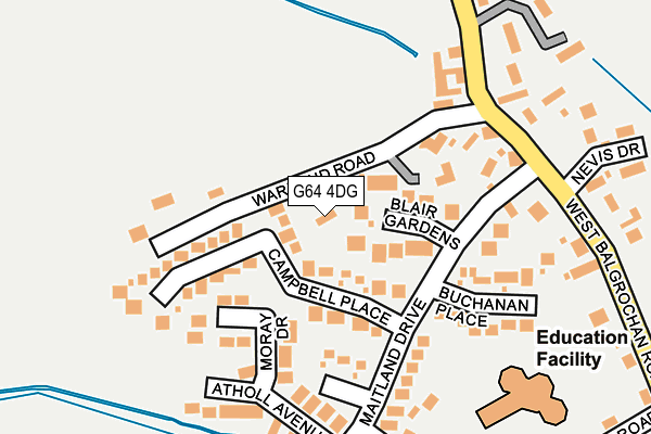 G64 4DG map - OS OpenMap – Local (Ordnance Survey)