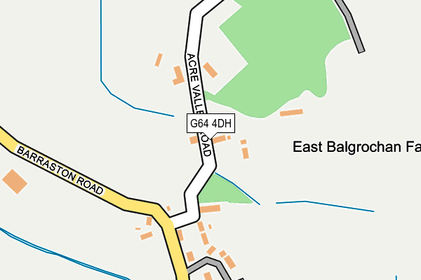 G64 4DH map - OS OpenMap – Local (Ordnance Survey)