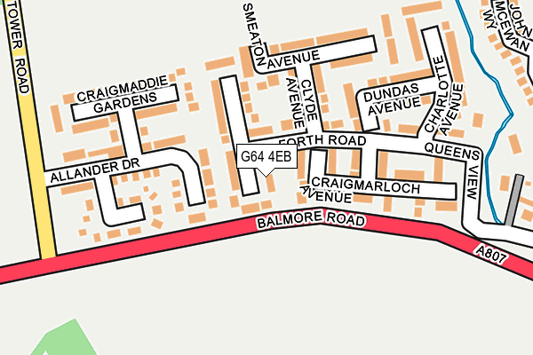 G64 4EB map - OS OpenMap – Local (Ordnance Survey)