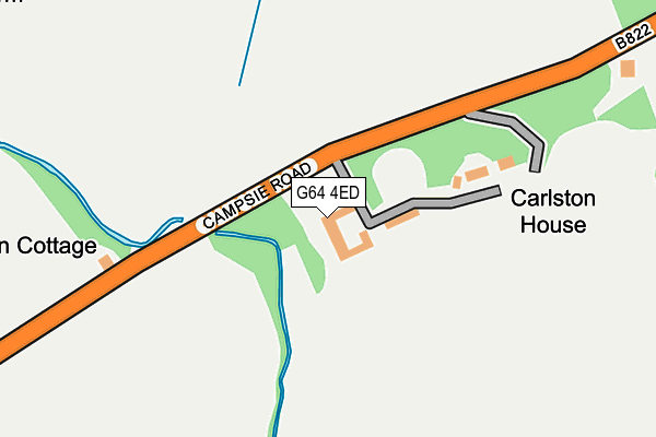 G64 4ED map - OS OpenMap – Local (Ordnance Survey)