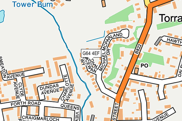 G64 4EF map - OS OpenMap – Local (Ordnance Survey)