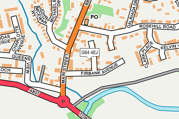 G64 4EJ map - OS OpenMap – Local (Ordnance Survey)