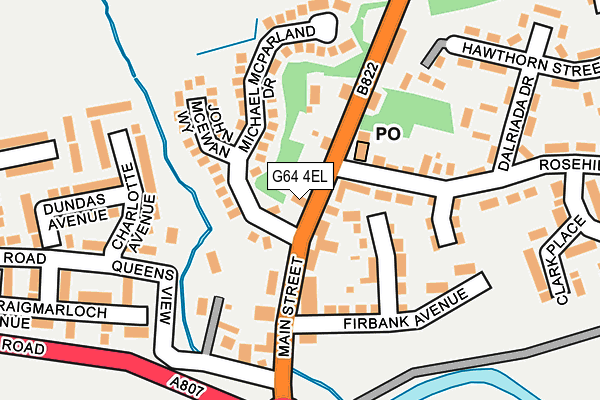 G64 4EL map - OS OpenMap – Local (Ordnance Survey)