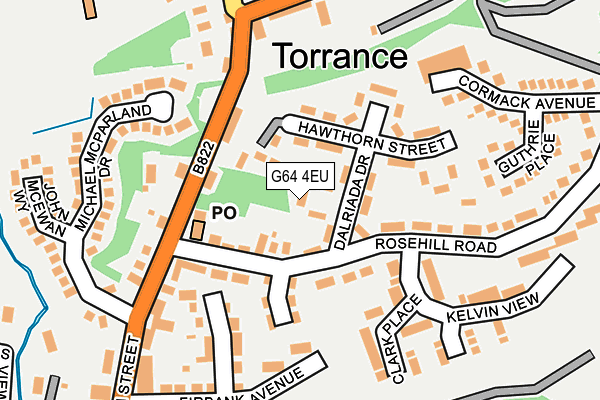 G64 4EU map - OS OpenMap – Local (Ordnance Survey)