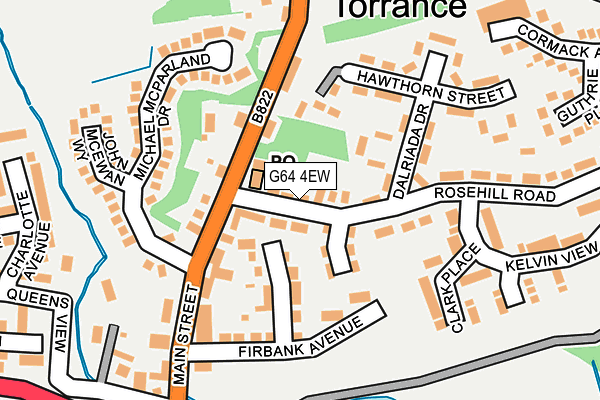 G64 4EW map - OS OpenMap – Local (Ordnance Survey)