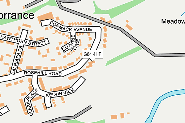 G64 4HF map - OS OpenMap – Local (Ordnance Survey)