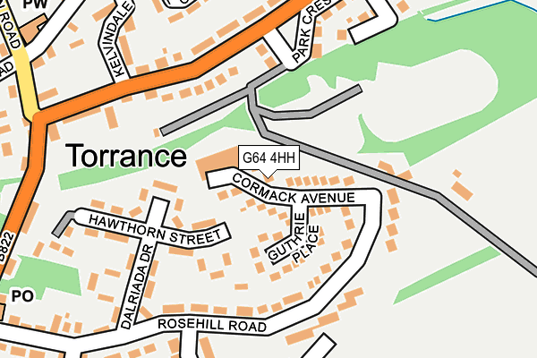 G64 4HH map - OS OpenMap – Local (Ordnance Survey)