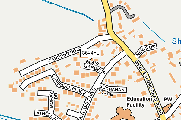 G64 4HL map - OS OpenMap – Local (Ordnance Survey)