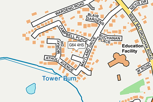 G64 4HS map - OS OpenMap – Local (Ordnance Survey)