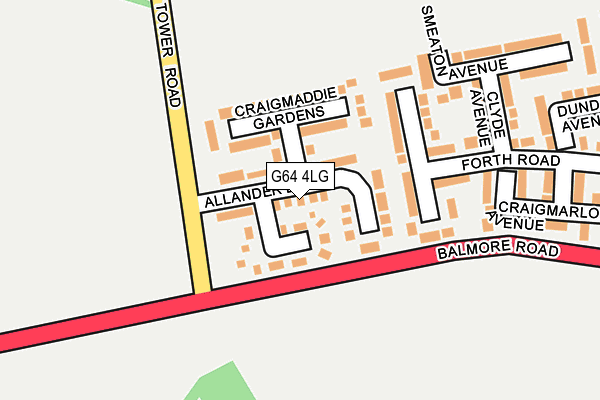 G64 4LG map - OS OpenMap – Local (Ordnance Survey)