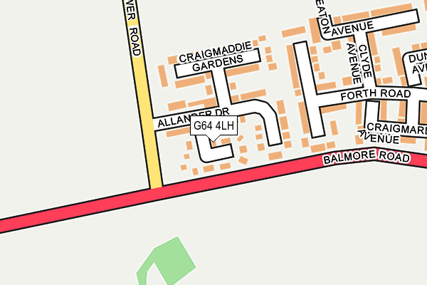 G64 4LH map - OS OpenMap – Local (Ordnance Survey)