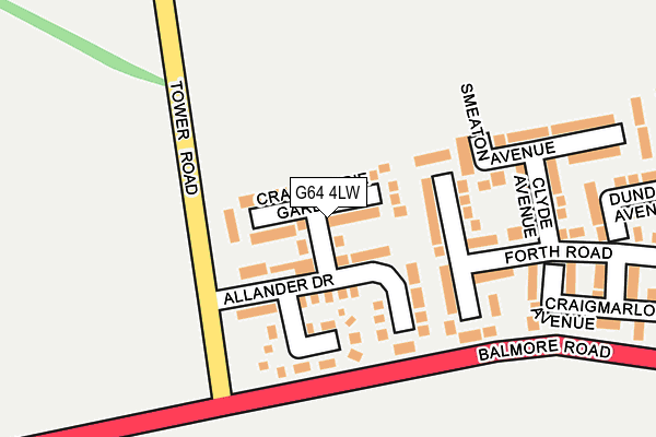 G64 4LW map - OS OpenMap – Local (Ordnance Survey)