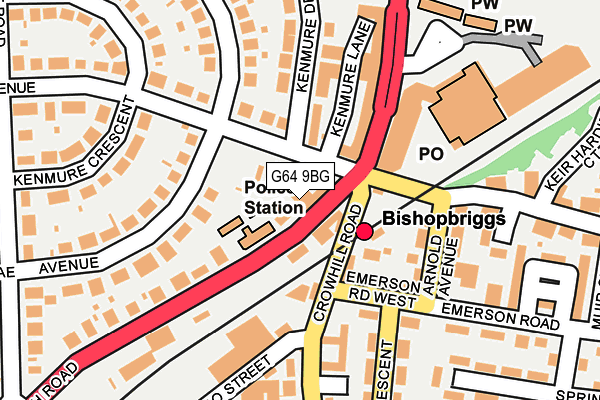 G64 9BG map - OS OpenMap – Local (Ordnance Survey)