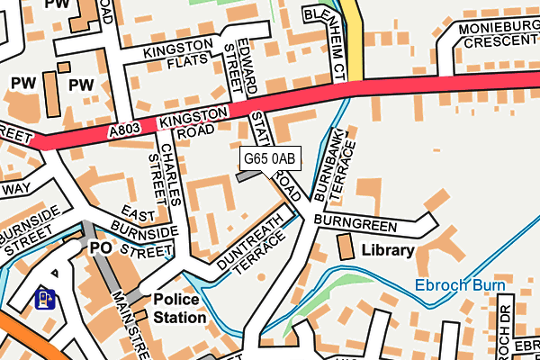 G65 0AB map - OS OpenMap – Local (Ordnance Survey)