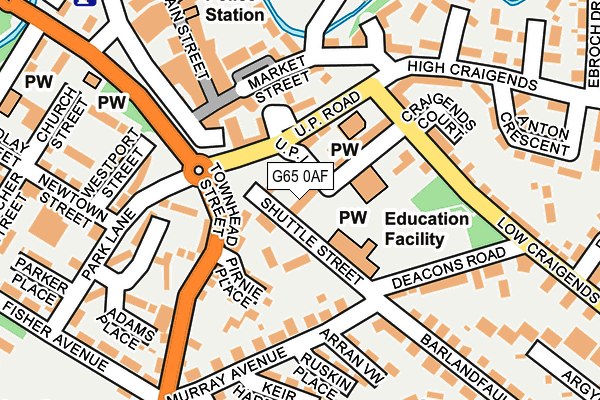 G65 0AF map - OS OpenMap – Local (Ordnance Survey)