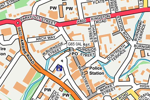 G65 0AL map - OS OpenMap – Local (Ordnance Survey)