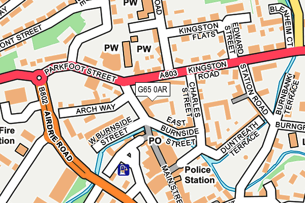 G65 0AR map - OS OpenMap – Local (Ordnance Survey)