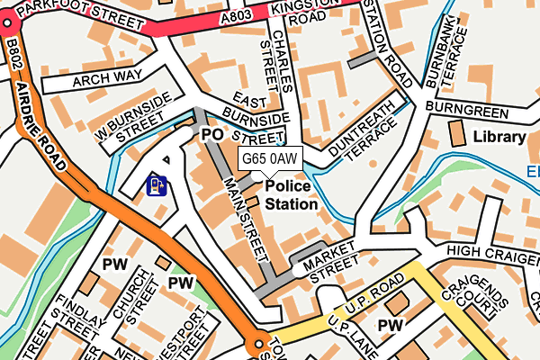 G65 0AW map - OS OpenMap – Local (Ordnance Survey)