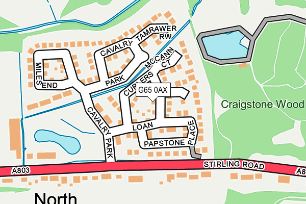 G65 0AX map - OS OpenMap – Local (Ordnance Survey)