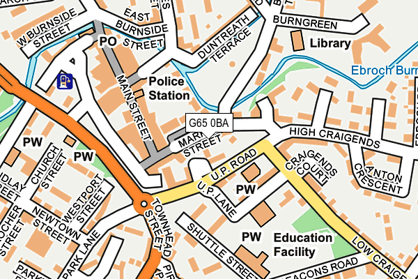 G65 0BA map - OS OpenMap – Local (Ordnance Survey)