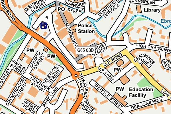 G65 0BD map - OS OpenMap – Local (Ordnance Survey)