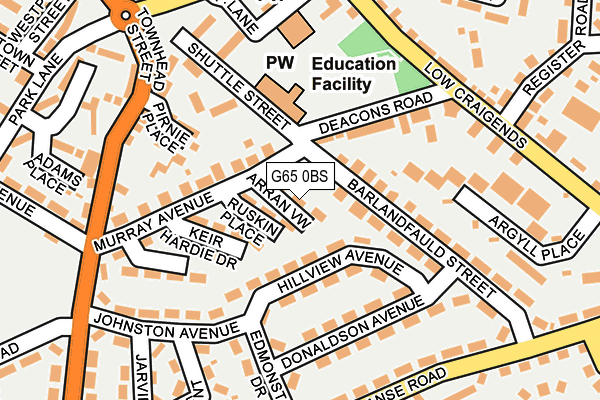 G65 0BS map - OS OpenMap – Local (Ordnance Survey)