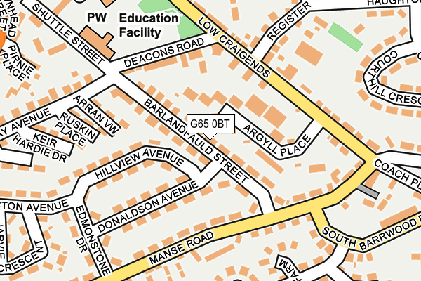 G65 0BT map - OS OpenMap – Local (Ordnance Survey)