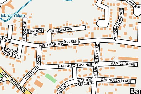 G65 0EF map - OS OpenMap – Local (Ordnance Survey)