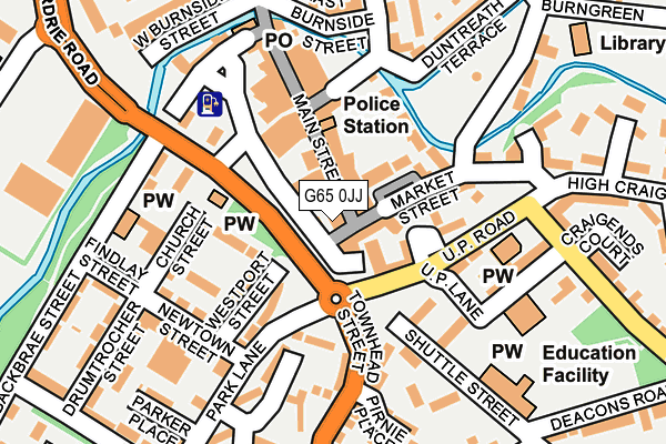 G65 0JJ map - OS OpenMap – Local (Ordnance Survey)