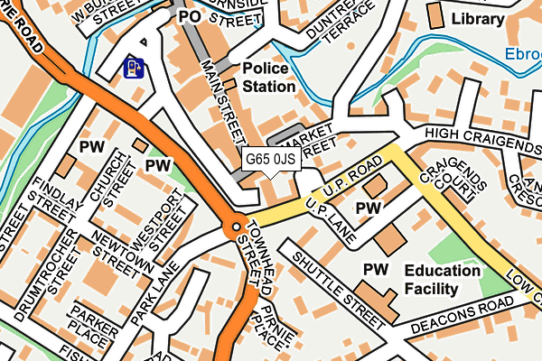 G65 0JS map - OS OpenMap – Local (Ordnance Survey)