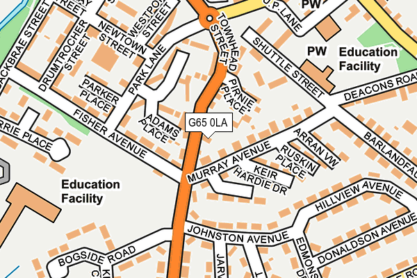 G65 0LA map - OS OpenMap – Local (Ordnance Survey)